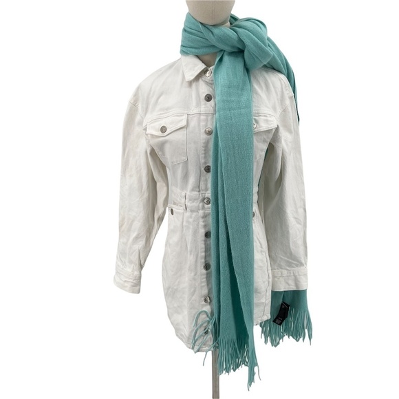 Layers By Lizden Green Acrylic Fringe Scarf - Picture 1 of 11
